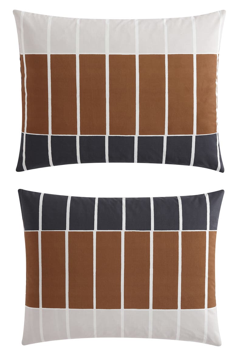 Tiiliskivi Raita Duvet Cover & Shams Set, Alternate, color, CHARCOAL GREY
