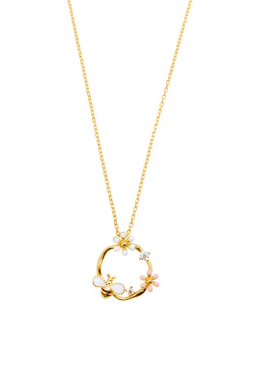 Arte Nova Jewellery Bee Necklace In Gold