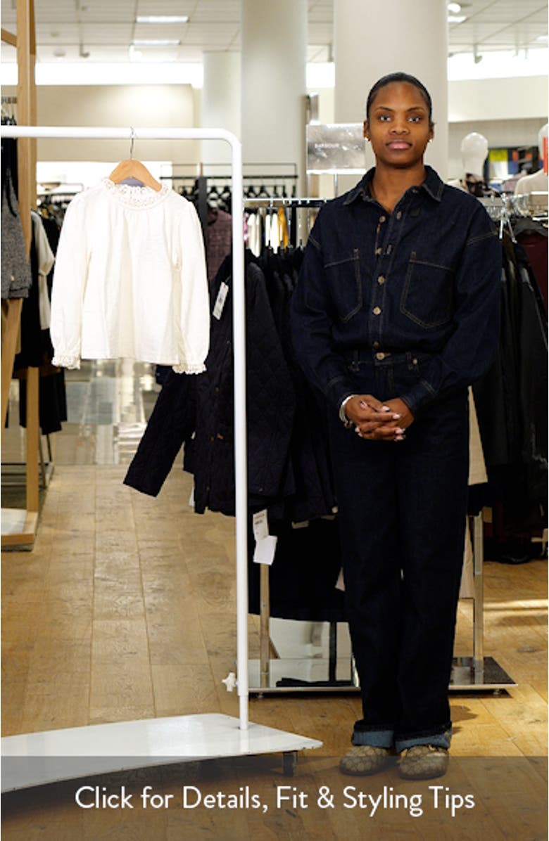 Kids' Embroidered Eyelet Accent Cotton Top, sales video thumbnail