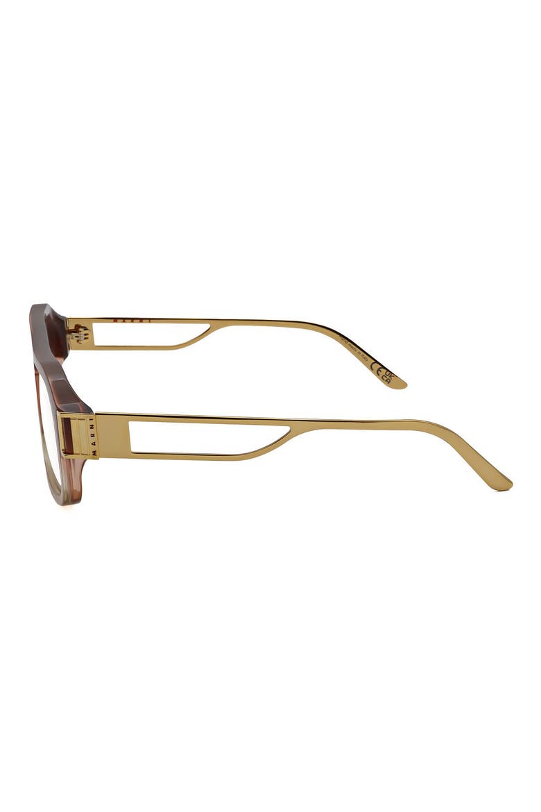55mm Flat Top Optical Glasses, Alternate, color, BROWN GRAD