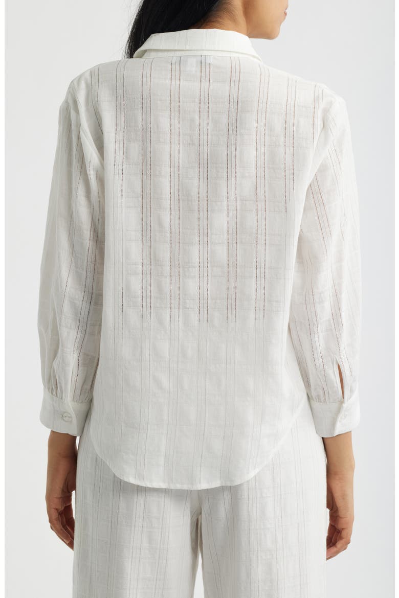 Balloon Sleeve Button-Up Shirt, Alternate, color, BRIGHT WHITE