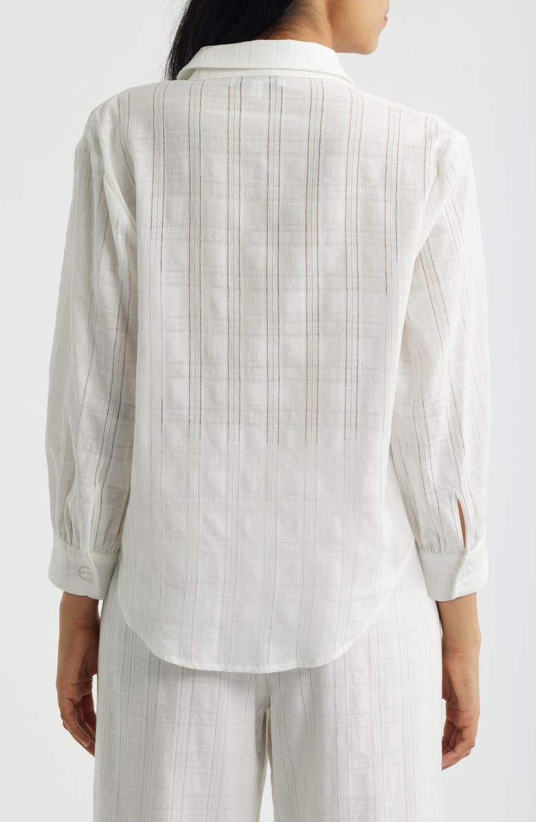 Bernardo Balloon Sleeve Button-Up Shirt, Alternate, color, Bright White