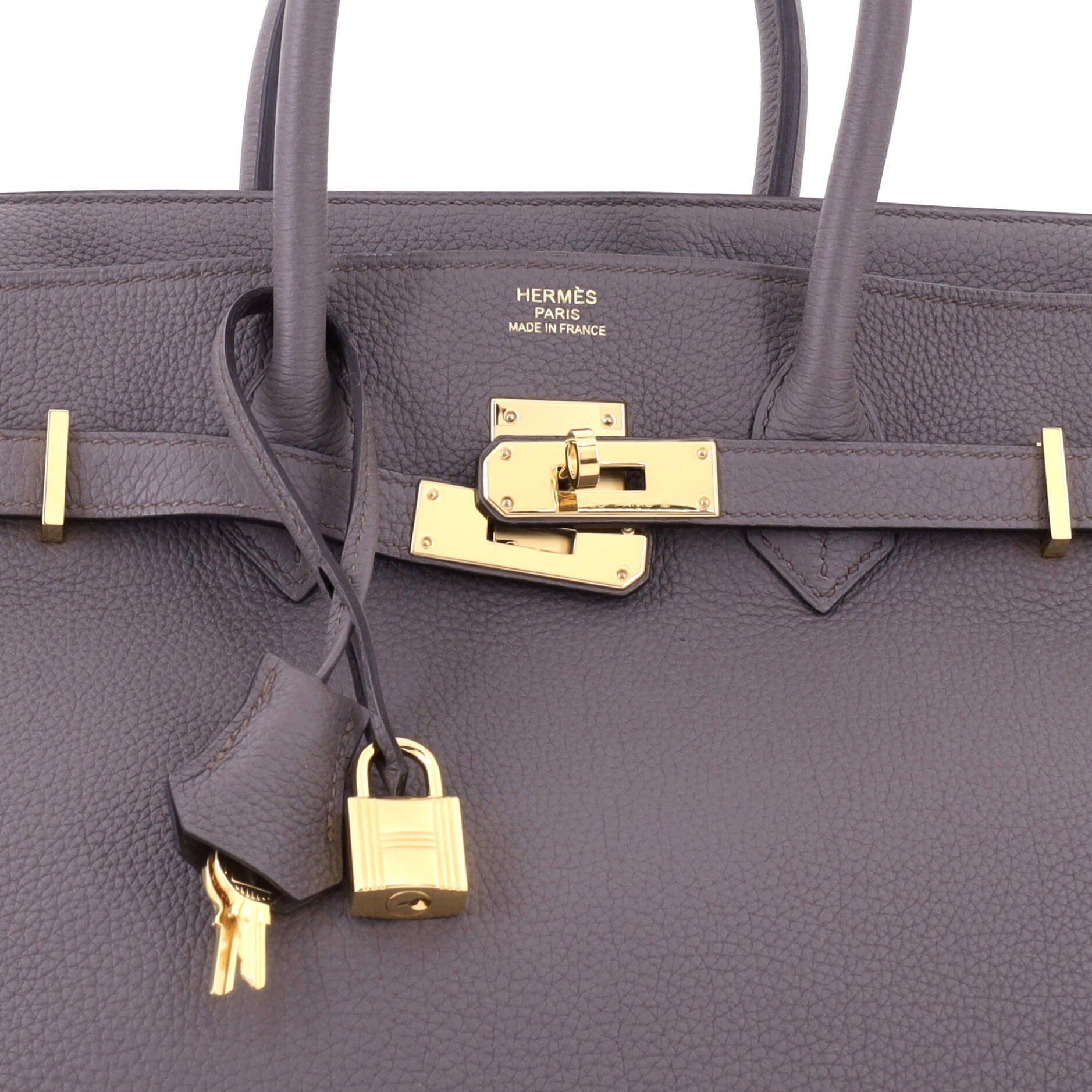 Pre-Owned Hermes Birkin Handbag Grey Togo with Gold Hardware 35, Alternate, color, 