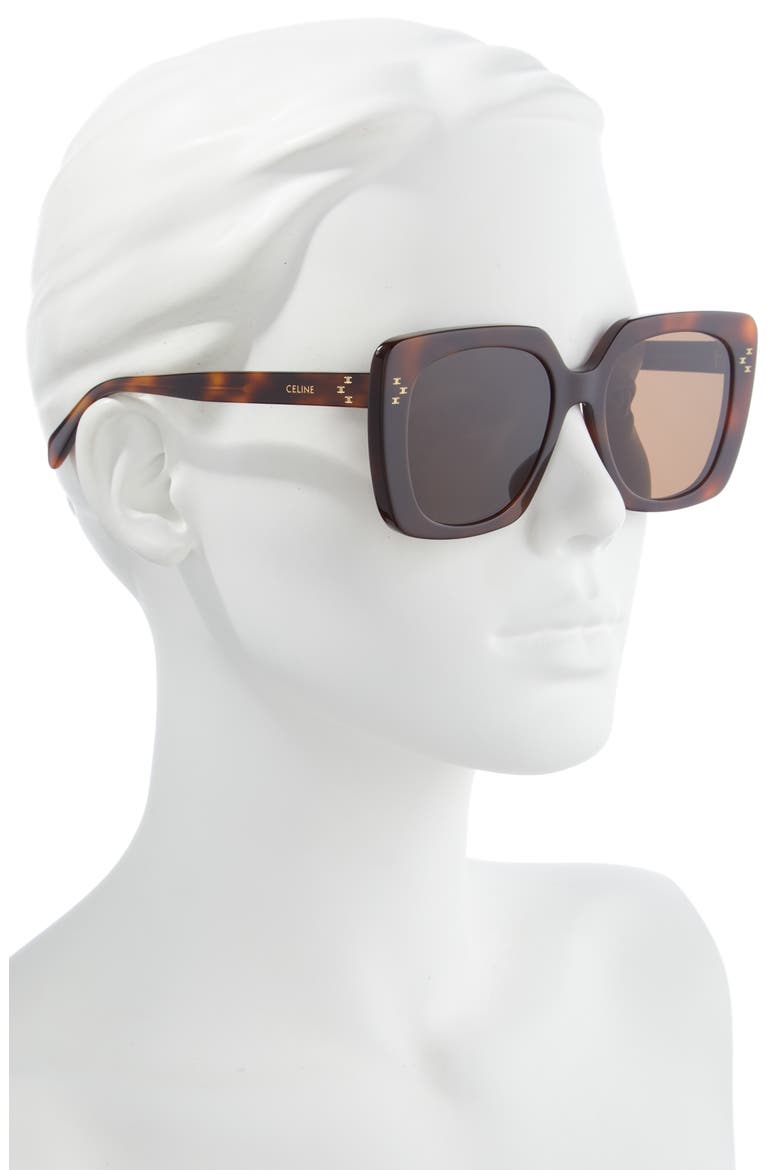 Mini Triomphe 55mm Round Sunglasses, Alternate, color, BLONDE HAVANA / BROWN