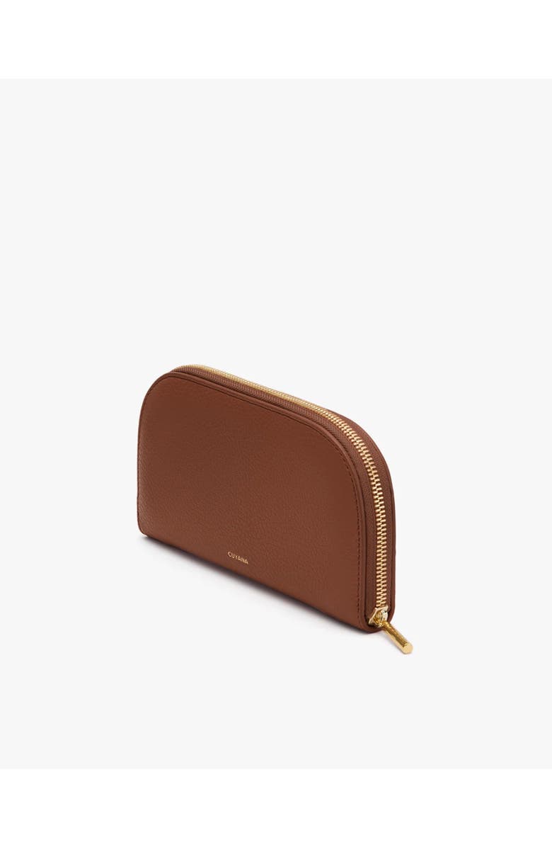 Cuyana Curved Zip Wallet, Alternate, color, Dark Chestnut