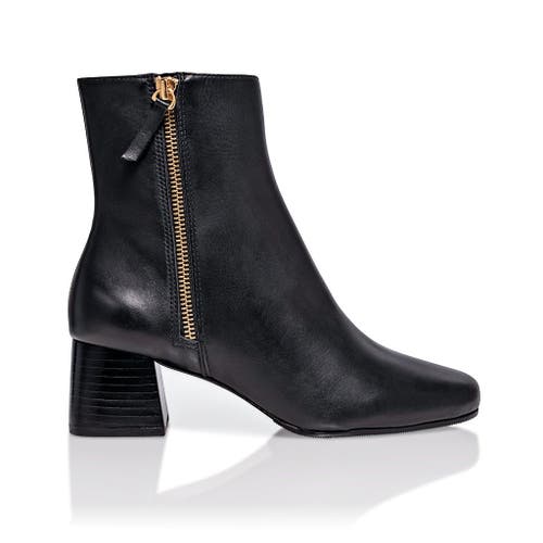 Joan Oloff Shoes Arina Dress Ankle Bootie With A Block Heel In Black