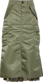 ■sacai■サカイ■Insulated Nylon Twill Midi Cargo Skirt■ Sacai Insulated Nylon Twill Midi Cargo Skirt | Nordstrom
