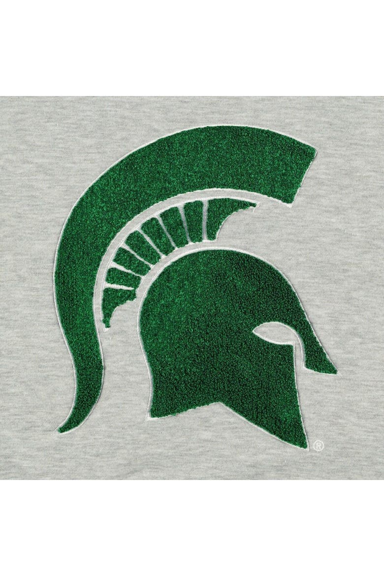 Women's Gameday Couture Ash Michigan State Spartans In It To Win It Sporty Mock Neck Pullover Sweatshirt, Alternate, color, Ash