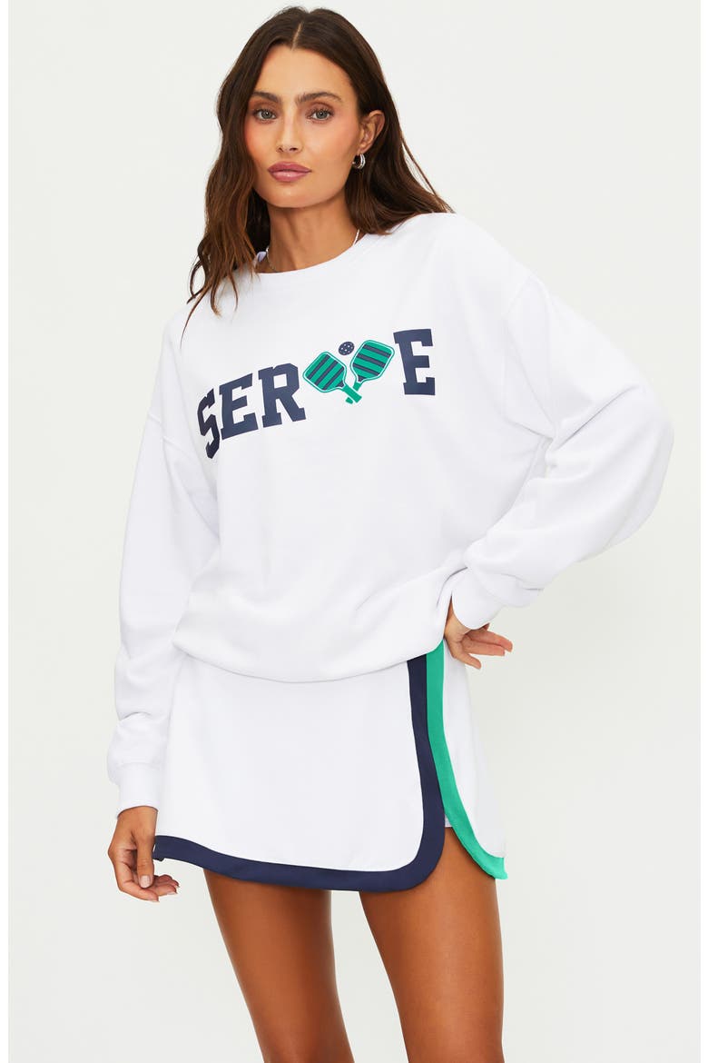Devyn Oversize Cotton Sweatshirt, Alternate, color, WHITE
