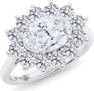 HauteCarat Princess Cut Lab Grown Diamond Engagement Ring