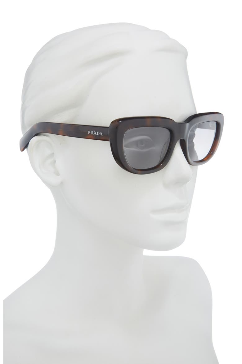 53mm Rectangular Sunglasses, Alternate, color, TORTOISE/GREY