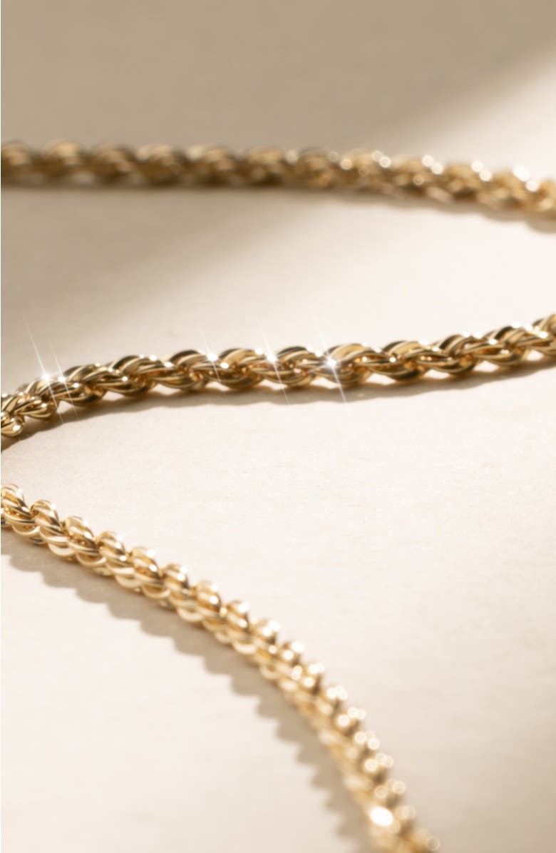 MADE BY MARY French Rope Chain Bracelet, Alternate, color, Gold Filled