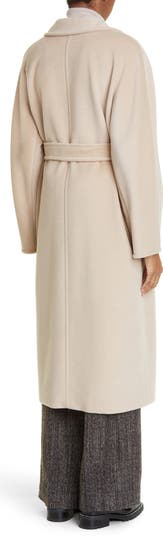 Max Mara Madame Double Breasted Wool & Cashmere Belted Coat