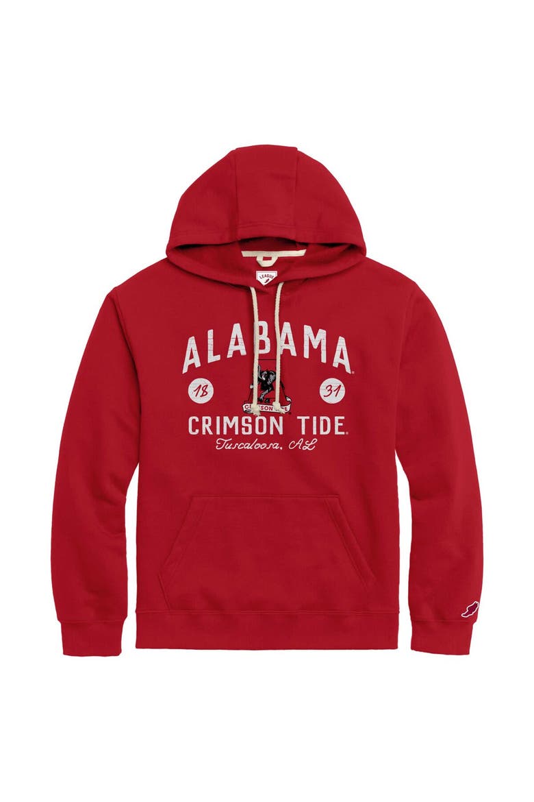 Men's League Collegiate Wear  Crimson Alabama Crimson Tide Bendy Arch Essential Pullover Hoodie, Main, color, Crimson