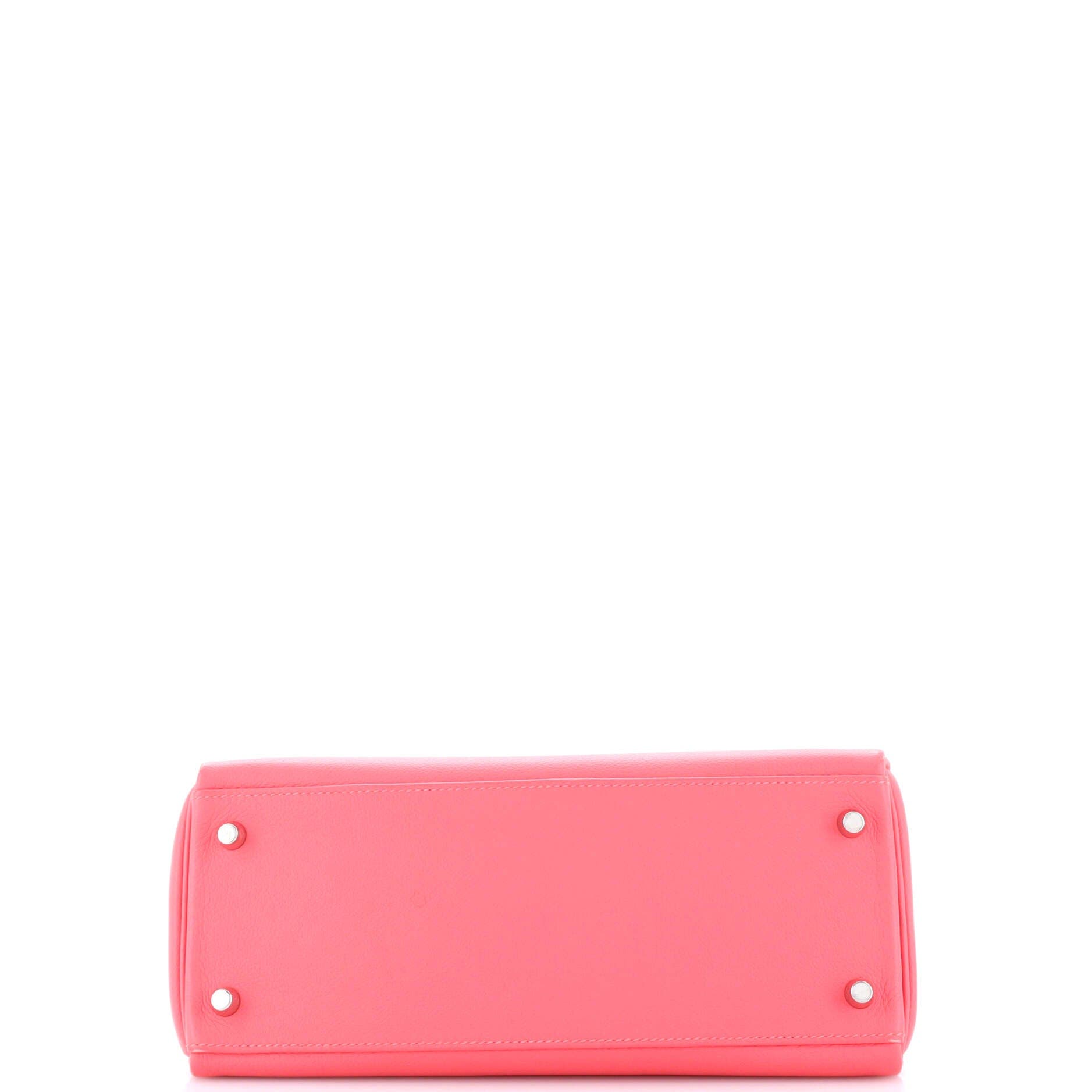 Pre-Owned Hermes Kelly Handbag Pink Evercolor with Palladium Hardware 28, Alternate, color, Rose Azalee