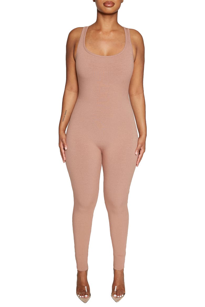 All Snatched Sleeveless Jumpsuit, Main, color, COCO
