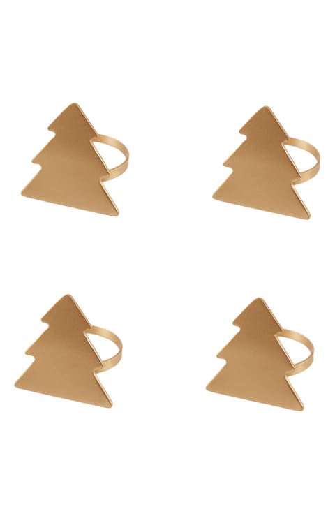 Tree Set of 4 Napkin Rings