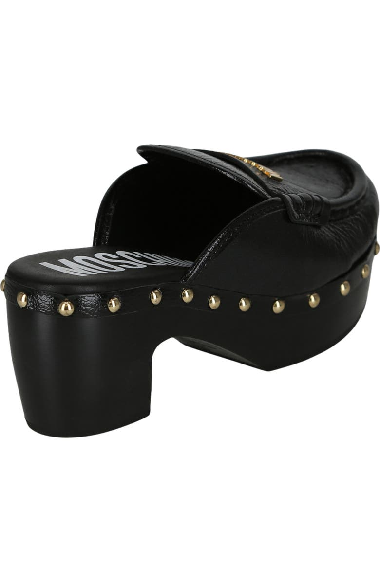 Moschino Patent Leather Platform Clog, Alternate, color,