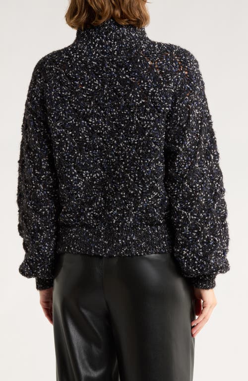 Melrose And Market Fiesta Mock Neck Sweater In Black