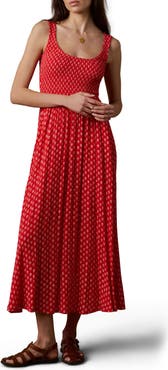 Faherty Sophia Smocked Sleeveless Maxi Dress