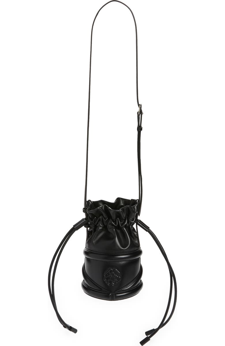 McQueen Alexander McQueen The Soft Curve Drawstring Leather Crossbody Bag, Alternate, color,