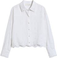 LoveShackFancy Delano Eyelet Linen Shirt