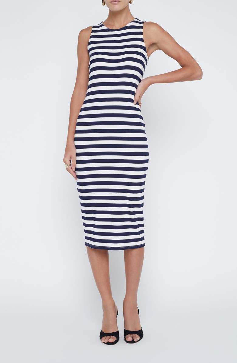 L'AGENCE Stripe Racerback Minidress, Main, color, 