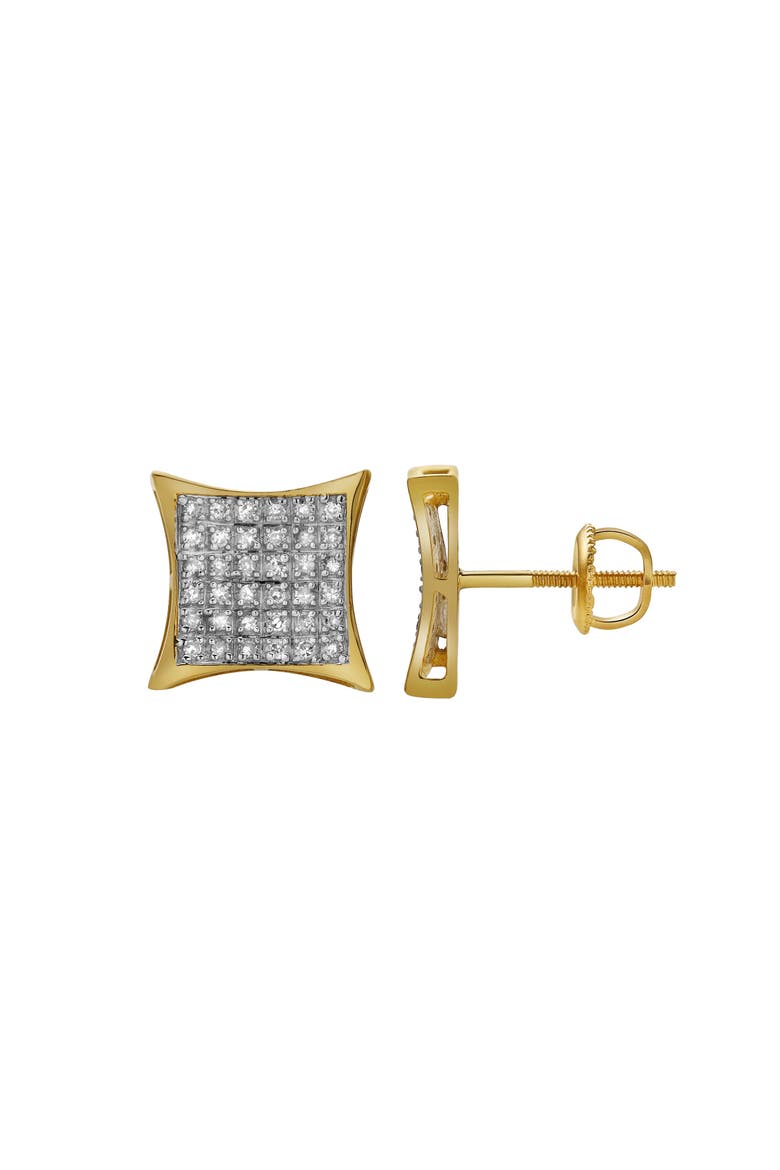 Felizardo 10K Yellow Gold Diamond Unisex Earrings - 0.35 Cts, Alternate, color, 10K Yellow Gold