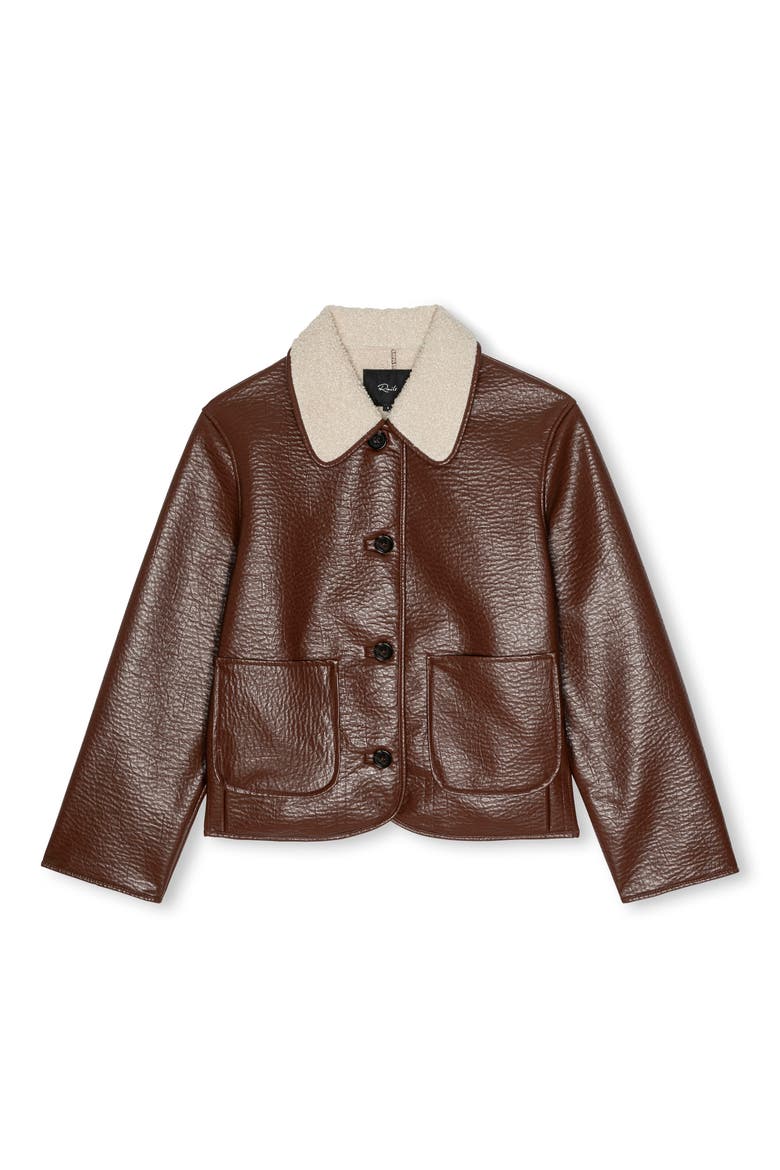 Terra Faux Leather Jacket, Alternate, color, ESPRESSO