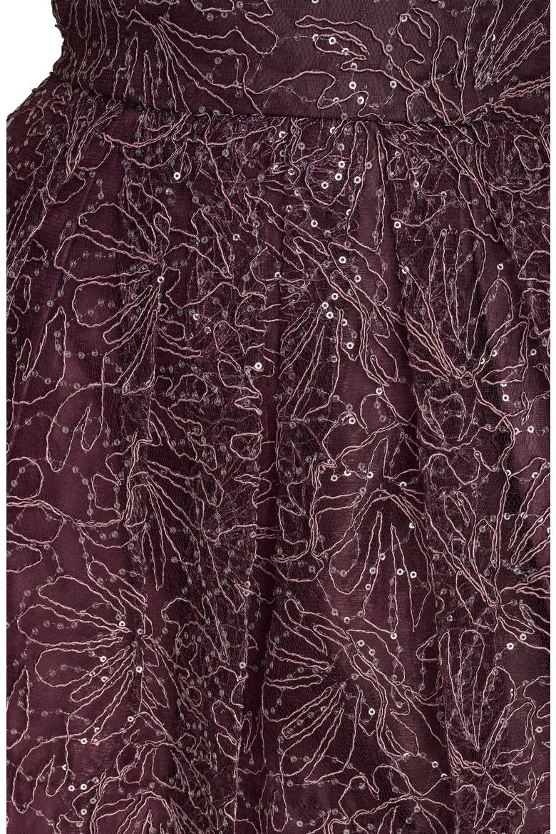 Sleeveless Sequin Cocktail Dress, Alternate, color, PRUNE