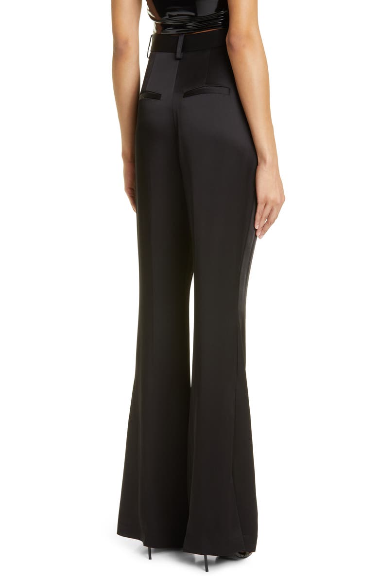 LAPOINTE High Waist Double Face Satin Flare Trousers, Alternate, color, 