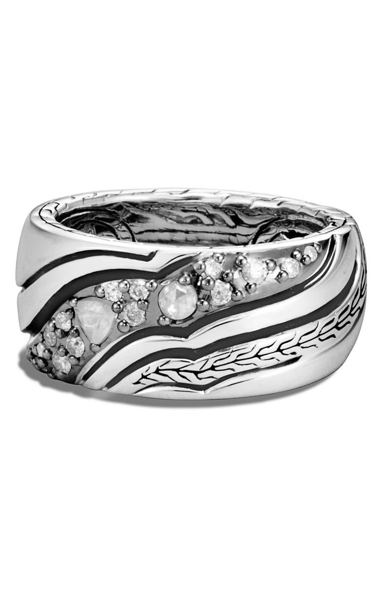 John Hardy Lahar Diamond Band Ring, Alternate, color, 