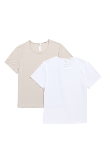 Yogalicious Pack Of 2 Tara Air Cloud Jersey T-shirt In Neutral