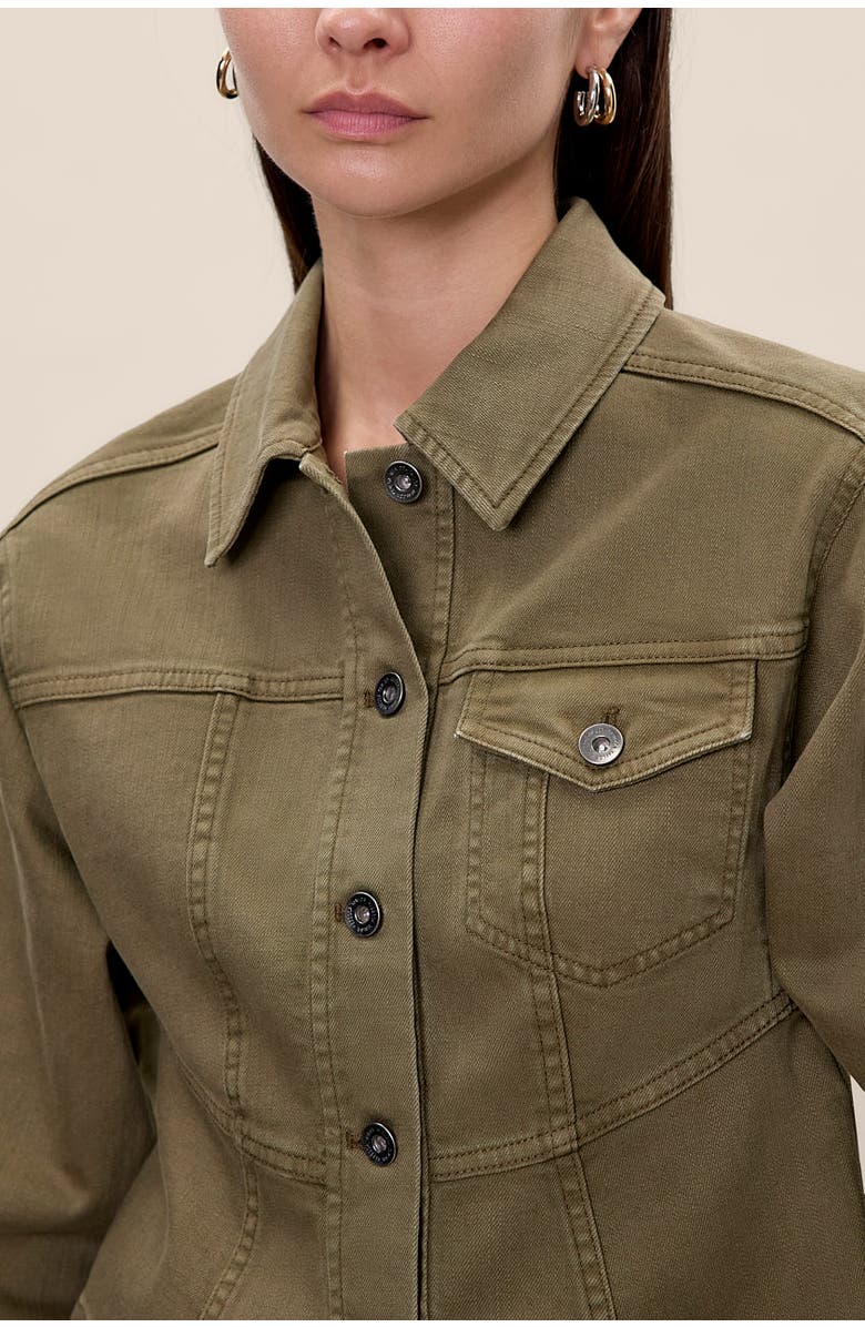 Rebecca Taylor Carmen Garment Dyed Jacket, Alternate, color, Olive