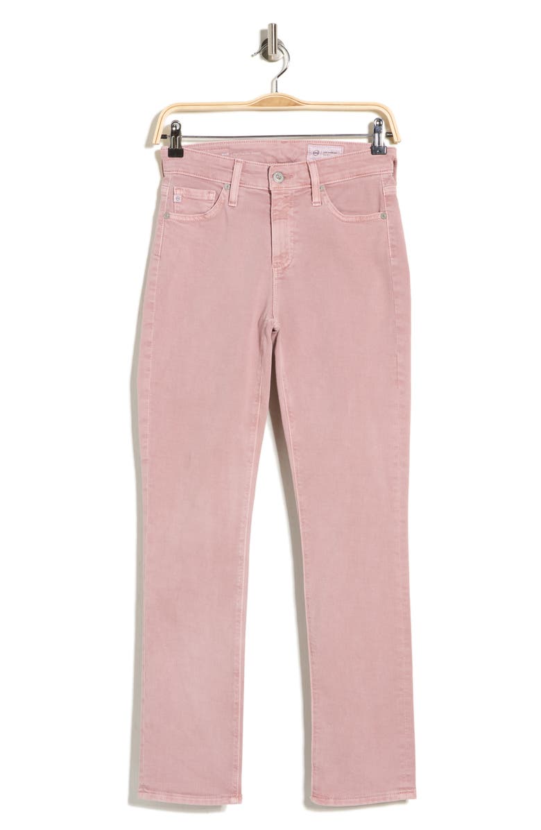 AG Mari Slim Ankle Straight Leg Jeans, Main, color, Hi-White Rosy Blush