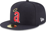 New Era Men's New Era Navy California Angels Cooperstown Collection Wool 59FIFTY Fitted Hat