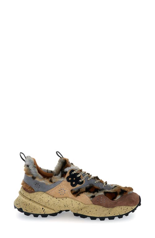 Flower Mountain Kotetsu Faux Shearling Sneaker In Multi