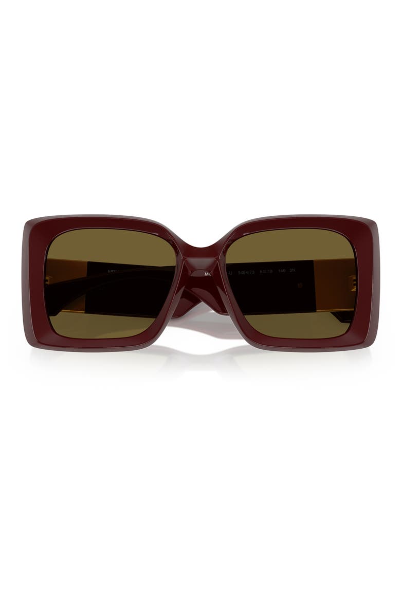 54mm Irregular Sunglasses, Alternate, color, DARK GREY