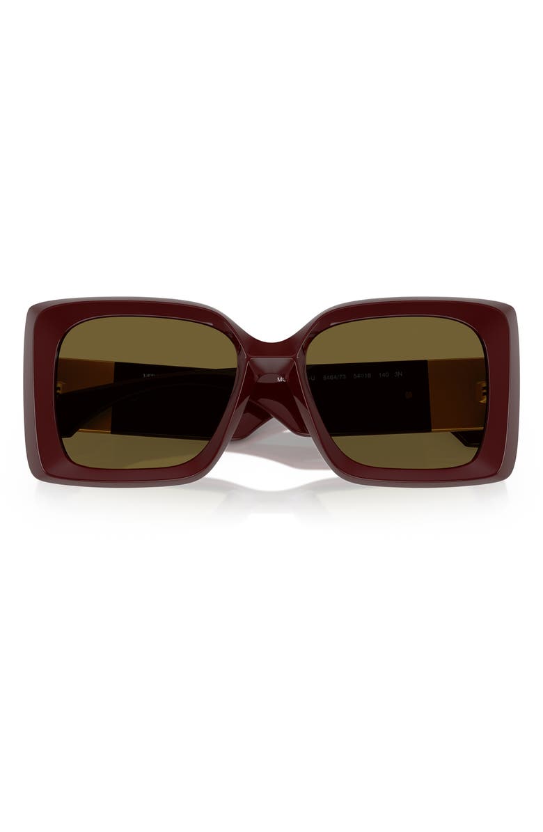 Versace 54mm Irregular Sunglasses, Alternate, color, Dark Ruby