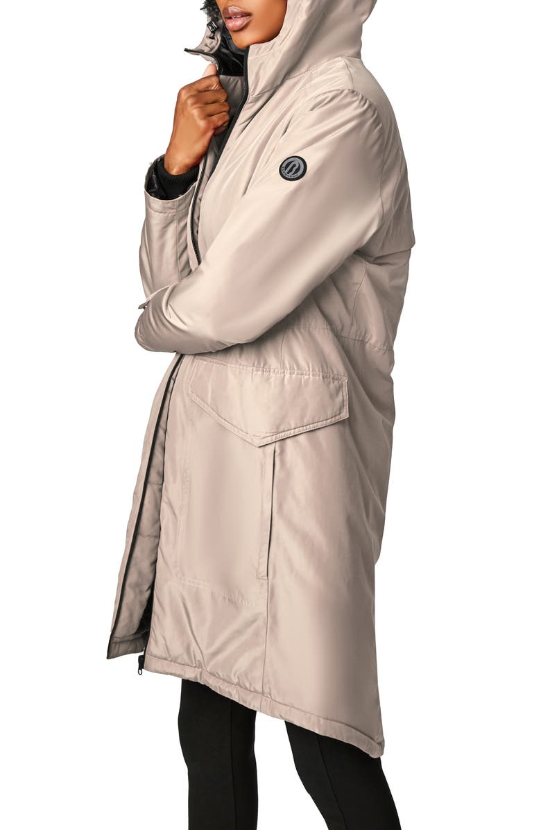 Bernardo Insulated Hooded Raincoat, Alternate, color, Frappe