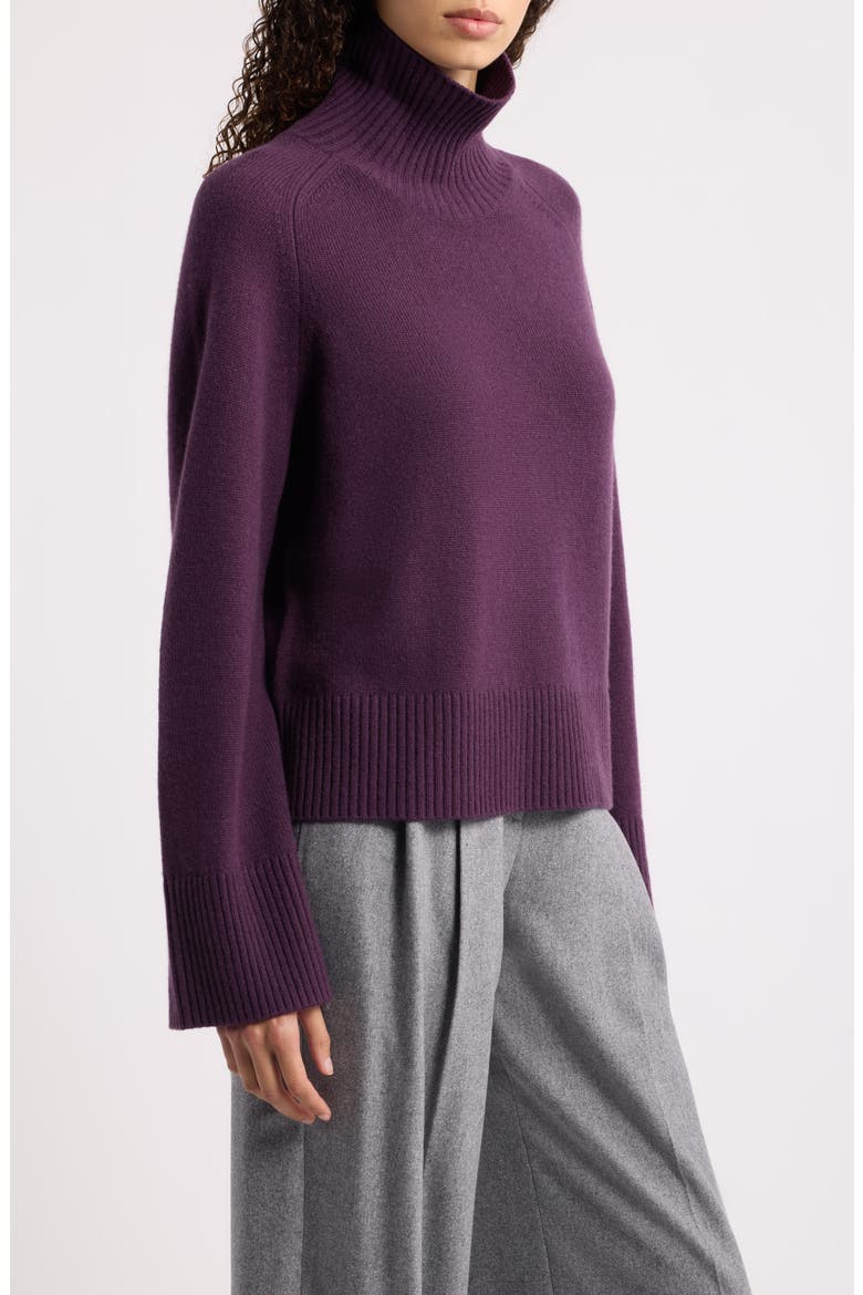 Falonso Cashmere Turtleneck Sweater, Alternate, color, BLACKBERRY WINE