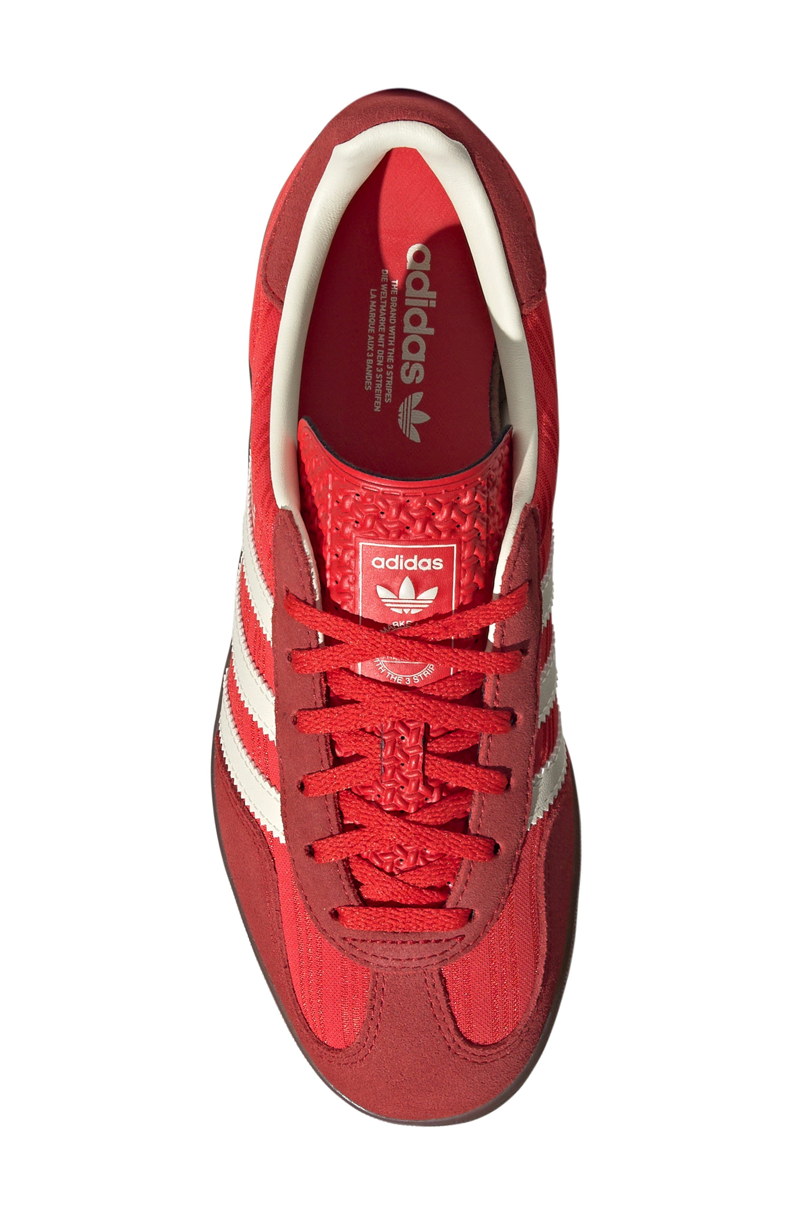 adidas Gazelle Indoor Sneaker, Alternate, color, Red/ Scarlet/ Cream White