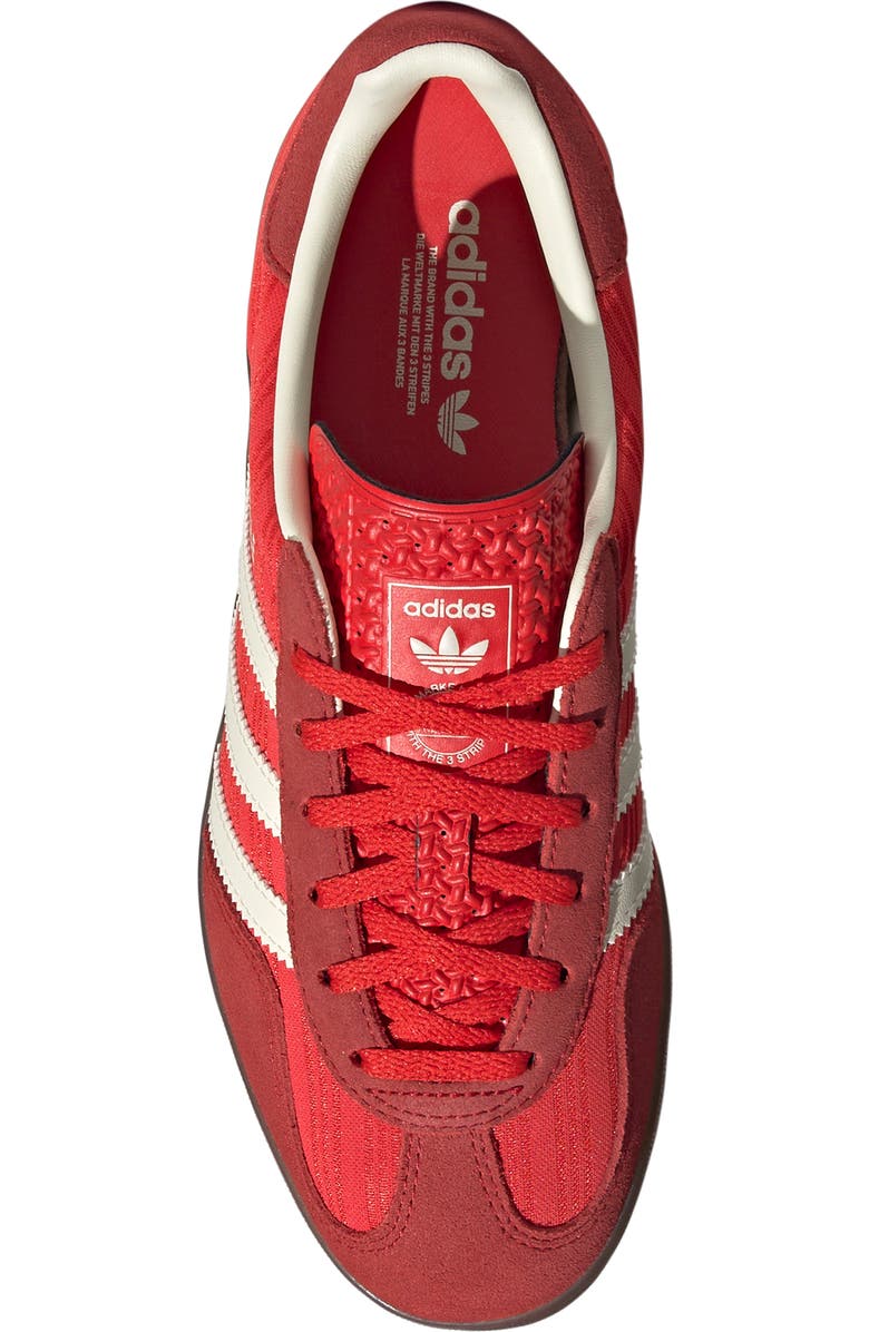 adidas Gazelle Indoor Sneaker, Alternate, color, Red/ Scarlet/ Cream White