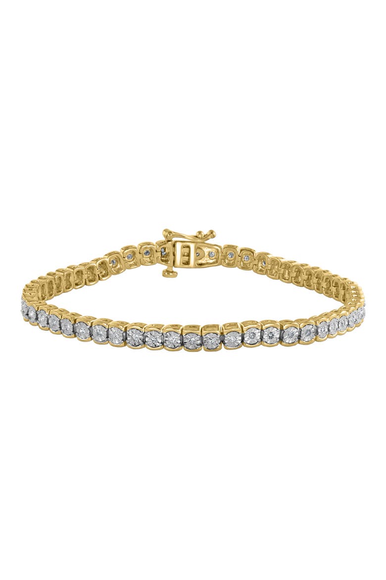 14K Gold Vermeil Diamond Tennis Bracelet - 0.14 ctw., Main, color, GOLD
