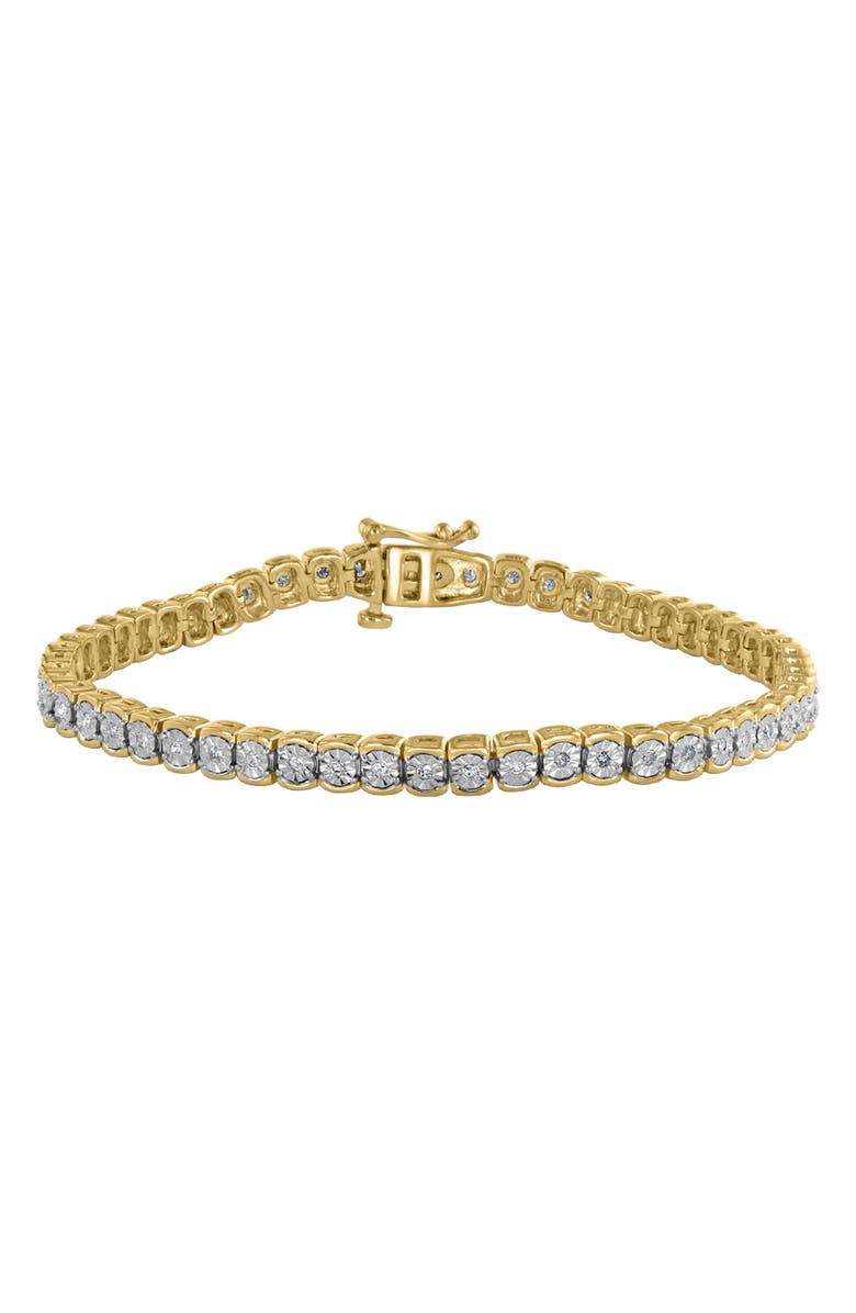 14K Gold Vermeil Diamond Tennis Bracelet - 0.14 ctw.
