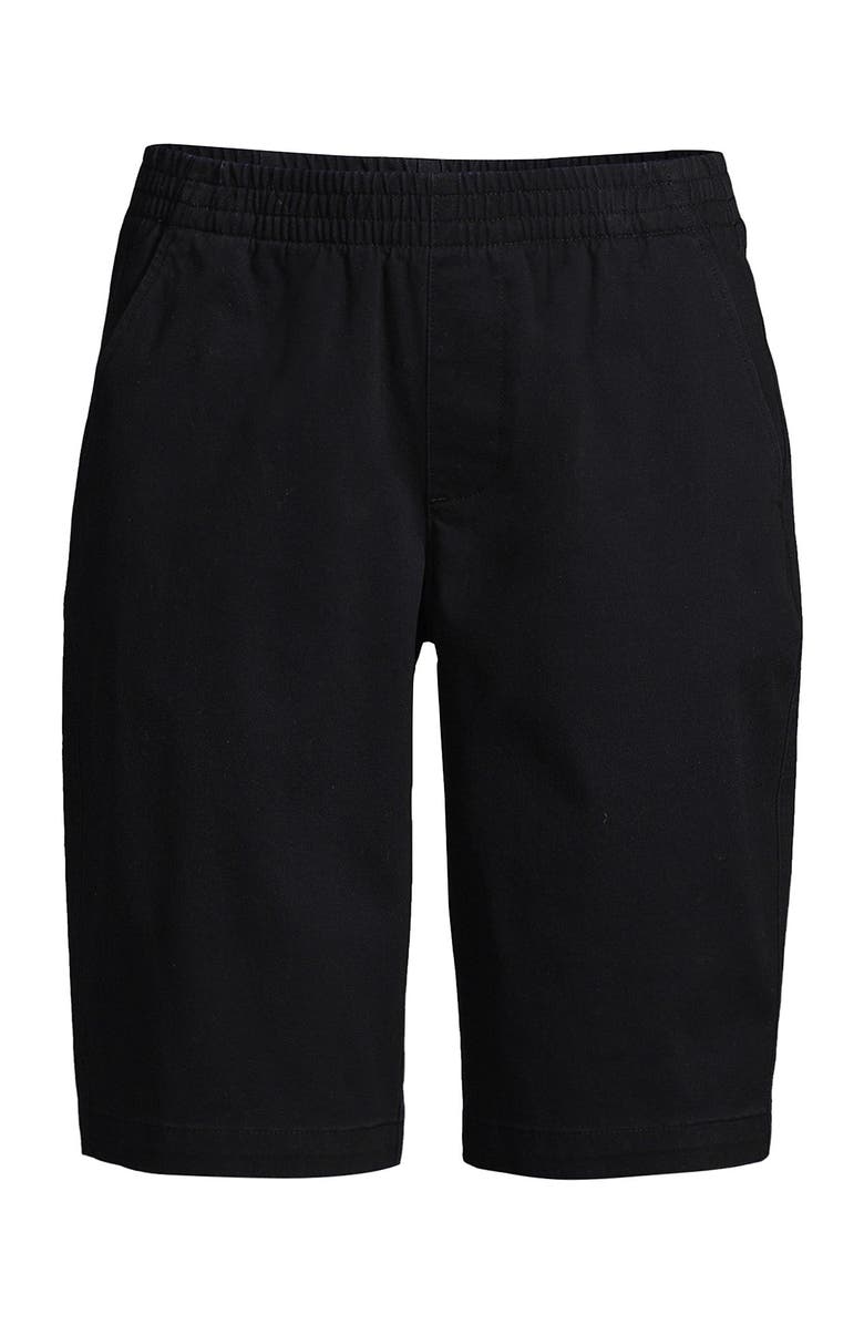 Lands' End Plus Size Mid Rise Elastic Waist Pull On 12" Chino Bermuda Shorts, Alternate, color, 