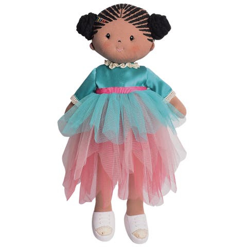 Tikiri Toys Kessie Fabric Baby Doll with Dark Skin & Hair 6 Months+
