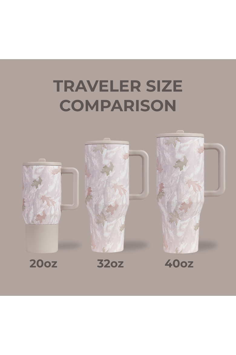 Traveler - Leakproof Insulated 32oz Water Bottle with Handle & Flip Straw, Alternate, color, Camo