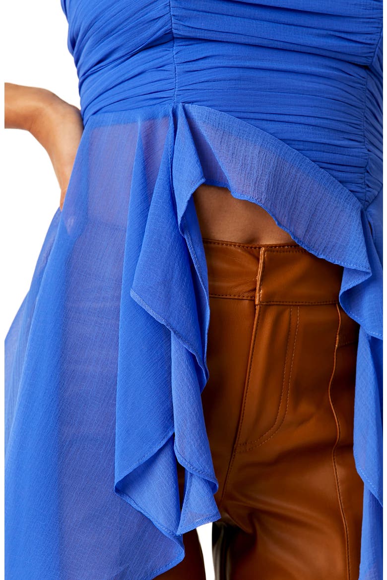 Naeva Strapless Asymmetric Hem Top, Alternate, color, MAZARINE