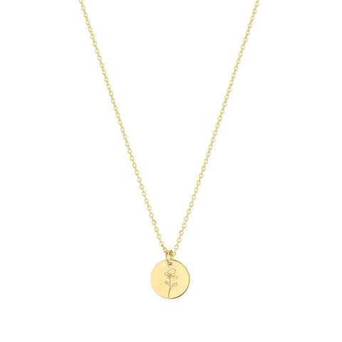 Lily Birth Flower Necklace